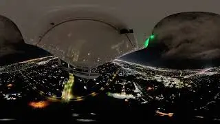 Thrilling 360&deg; Night Takeoff & Views from North Las Vegas Airport