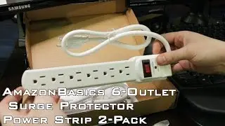 Unboxing  - AmazonBasics 6-Outlet Surge Protector Power Strip 2-Pack