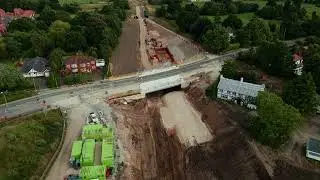 4th July 2022 Footage of Poynton bypass. Edited drone footage A555 link road/ Poynton/Woodford.4K