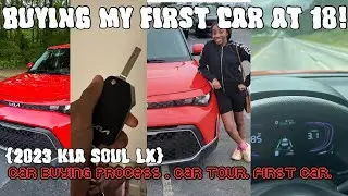 VLOG: COME WITH ME TO BUY MY FIRST CAR @ 18 | 2023 KIA SOUL LX * NO COSIGNER *
