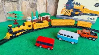 ASMR RAILWORLD - Unboxing Classical Steam Train Model - ASMR and Testing Vintage Steam Train