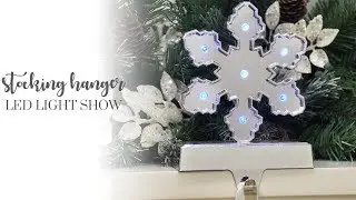 Snowflake Stocking Hanger With Color-Changing LED Lights, Battery Operated