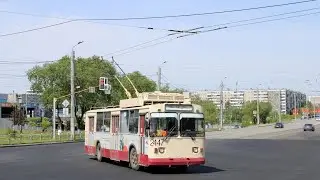 Поездка на троллейбусе ЗиУ-682Г[Г00] | номер 2447 | маршрут 14 | Челябинск 