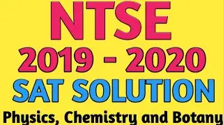 NTSE SAT PAPER 2019