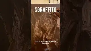Trying out Sgraffito technique #oilpainting