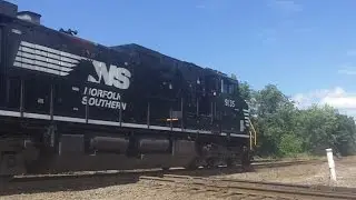 NS 9135 & 8450 Lead a Freight, Tolono, IL