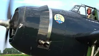 Tri-State Warbird Museum Late Summer Flight Ops.  T-6, TBM-3, P-51D