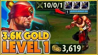 10 KILLS LEVEL 1 GIVES ME THIS MUCH GOLD (WORLD RECORD) - BunnyFuFuu League Of Legends