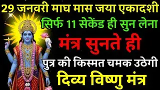29 जनवरी माघ मास जया एकादशी पर मंत्र एक बार सुनकर छोड़ दे पुत्र का किस्मत चमक उठेगी |