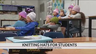 Anderson Co. teacher knits hats for 90 students