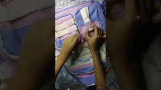 my new Korean school bag unboxing #shortsvideo #homemade