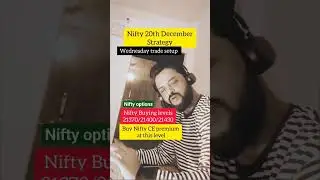 Nifty 20 December tomorrow wed price prediction strategy #nifty #banknifty #optionstrading #trading