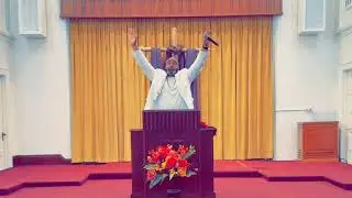Rev. Dr. Clarence E. Wright preaching at Well Of HOpe Church