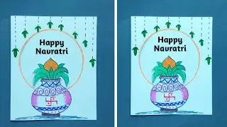 Navratri Special Craft / Navratri Greeting Card With White Paper #shorts #youtubeshorts #trending
