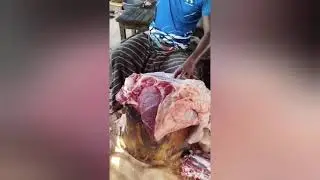 Fresh beef with bones 600/- Taka per kg#meatprocessing #streetfood #meatmarket 
