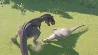 T-rex takes down Nigersaurus | JWE 2 | #shorts
