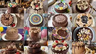 Round Shape Chocolate Cake Decorating ldeas/Chocolate Cake Designs/Birthday Cake Designs Ideas #Cake