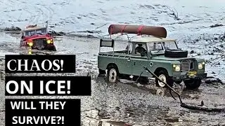 Ice & Chaos: Boom Racing Land Rovers Conquer the Deep Snow! ❄️