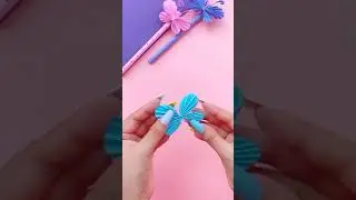 how to make butterfly pen idea / Diy pen decoration / How to make cute pen decoration&nbsp;#shorts