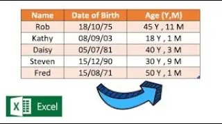 How to Calculate Age Using a Date of Birth in Excel || Datedif( ) in Hindi
