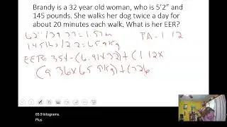 Calculating estimated energy requirement