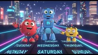 Days of the Week Adventure with Friendly Robots 🤖 | Learn Days for Kids | Preschool Calendar Fun