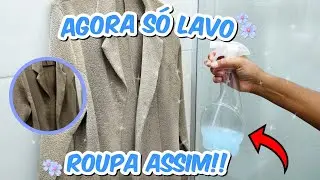 COMO LAVAR ROUPA SEM MOLHAR EM 5 MINUTOS !! 🧺🧺SÓ 1 MISTURINHA TIRA CHEIRO DE ROUPA GUARDADA E MOFO🌺🌺