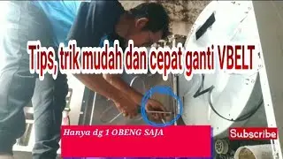 tips dan trik MENGGANTI VBELT pengering •●• MODENA, MIDEA, ASIATEC, GALANZ, DIAMANTE