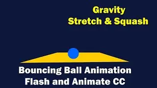 Adobe Flash and Animate CC Tutorial  I  Bouncing Ball Animation  I  Stretch and Squash
