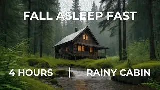 4 Hour Cozy Cabin Sleep Story with Rain & Firelight