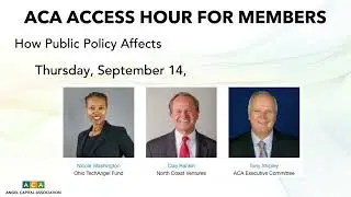 Angel Capital Association September Member Access Hour
