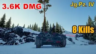 Jg.Pz. IV - 3.6K Damage - 8 Kills - Map: Glacier - Player: Misiek6999 - Server: EU | World of Tanks