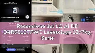 Recensione del LG AI DD D4R9513TPWC Lavasciuga 13/7kg, Serie R9, Classe D, Lavatrice Asciugatrice, 1