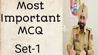 Punjab police,Jail Warden & All Exam Important Mcq Set-1