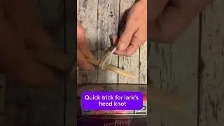Quick trick for lark's head knot - nodo testa allodola veloce #macrame #tutorial #shorts #diy