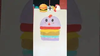 Satisfying art🍔🐔 # #art #hobbysoul #trending #drawing #easydrawing #minisatisfying #satisfying