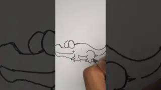 HOW TO DRAW CROCODILE CUTE - CROCODILE DRAWING TUTORIAL