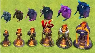 Inferno tower vs every level pekka attack clashofclans game 