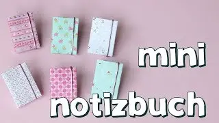 Mini Notizbuch basteln mit Papier