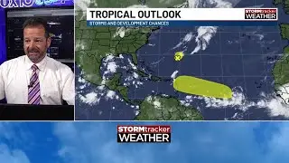 Scattered rain and storms will move in off the Gulf this morning; monitoring the tropics
