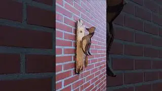Door knocker - woodpecker. #decor #woodworking #woodscraft #creative #diy #craftyhome #woodwork