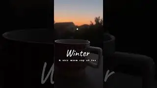 Calming winter sunset and a nice cup of tea # relaxing # winter #shorts