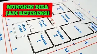 DENAH RUMAH 9x12 (Ada Garasi Motor)
