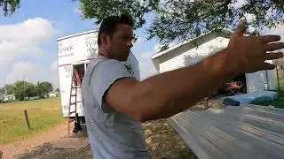 Tiny House Timelapse 25 - Metal siding Pt 2, insulation prep