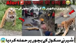 Alret⚠️jus stop now😭Tiger attack on the school students
