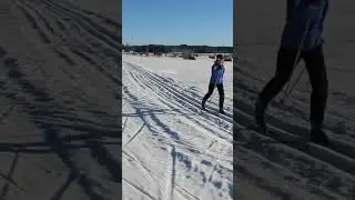 Crosscountry skiing classic style