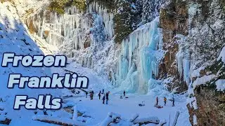 Hiking Franklin Falls in Winter- A Frozen Wonderland