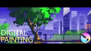 Digital Painting Cityscape | Time-lapse Video | Futuristic City | #sansdigitalpaintings