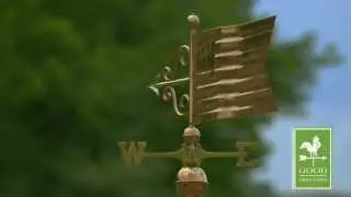 Good Directions 667P Flag Weathervane - Polished Copper