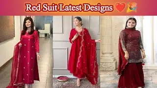 Latest Trending red Suit Design 2026/ 2026 ka nya fashion ideas/ partywear ♥️ colour 